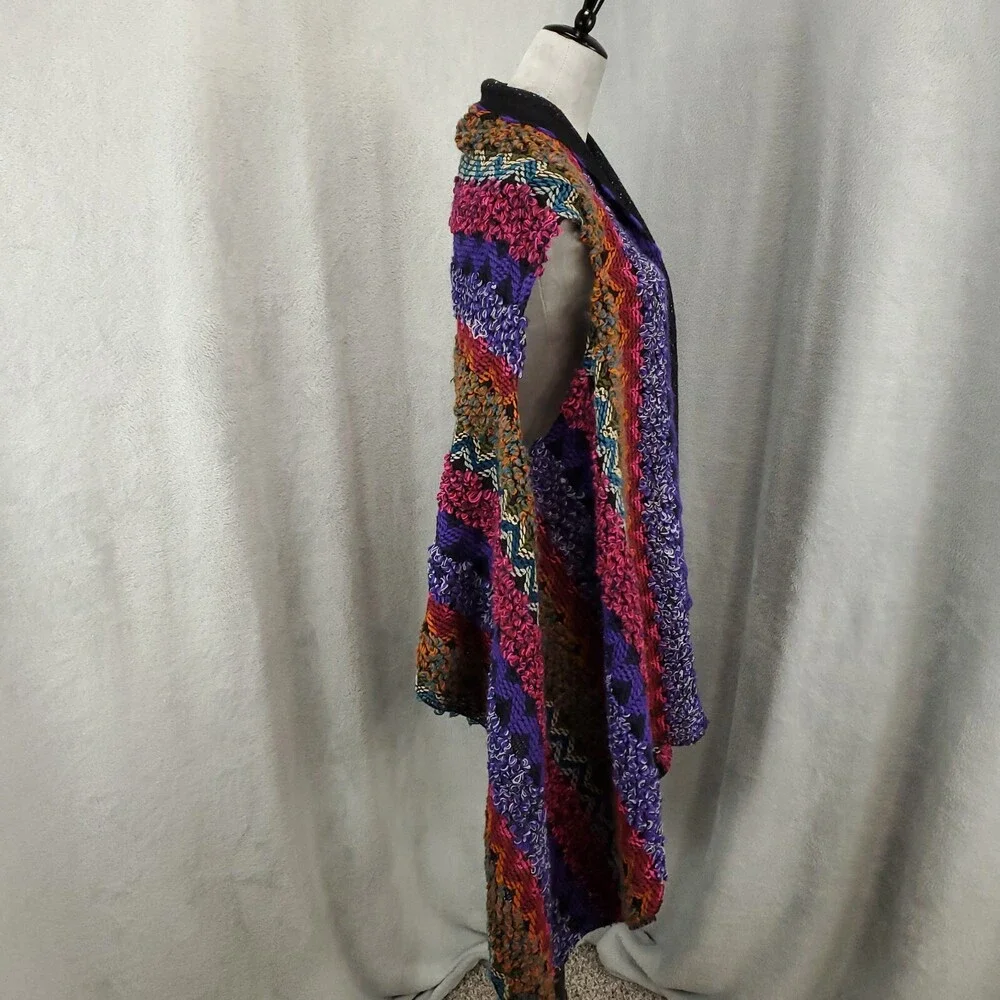 Soft Surroundings Cardigan Sweater One Size Boho Artsy Sleeveless Open Front - Picture 11 of 13